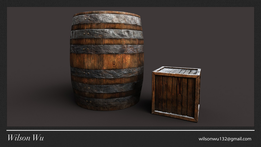 Crates & Barrel Prop Modelling and Texturing for Game Engine
